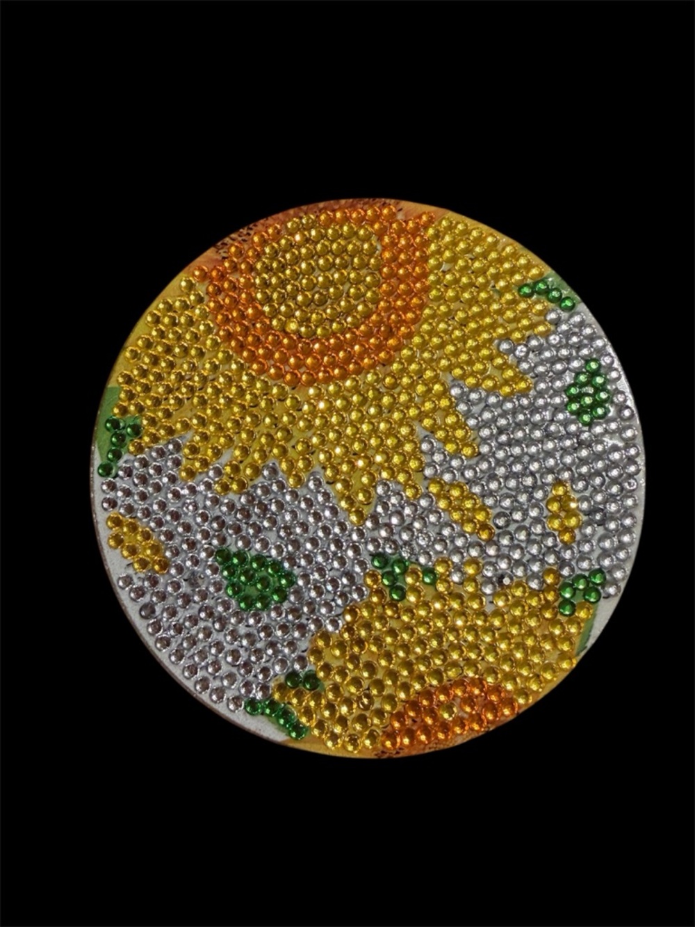 Sunflower Diamond Art Art Coasters - Yellow & Green (Sealed) - Picture 5 of 6